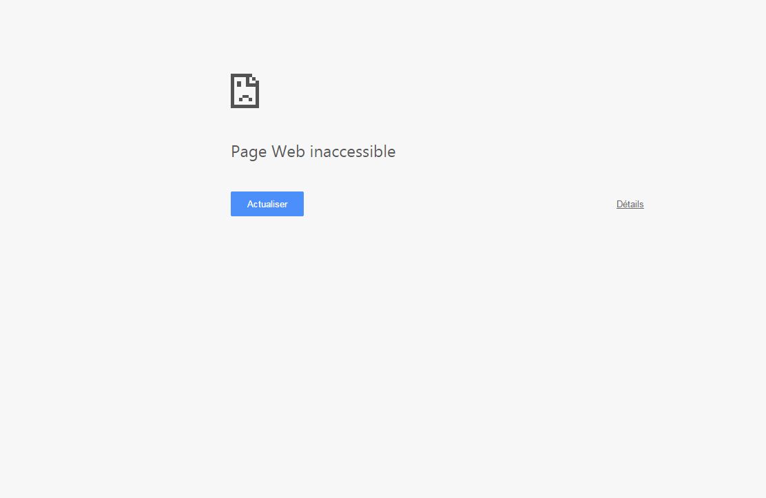 Depuis 7 heures mardi matin, les utilisateurs tombent sur une page web inaccessible.