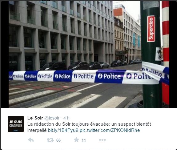 La rédaction du journal Le Soir a interpellé un suspect.