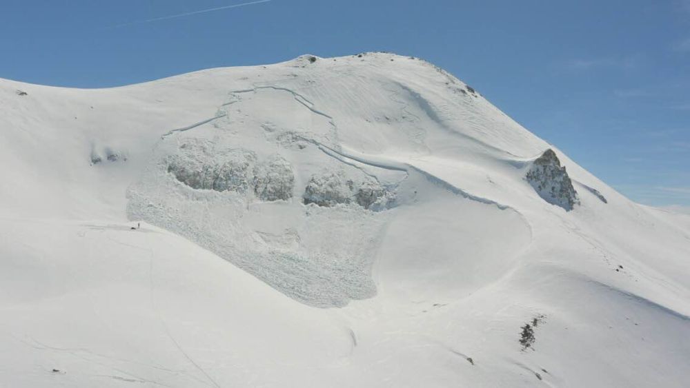 L'avalanche s'est déclenchée dans la face nord de la Pointe de Tsavolire.