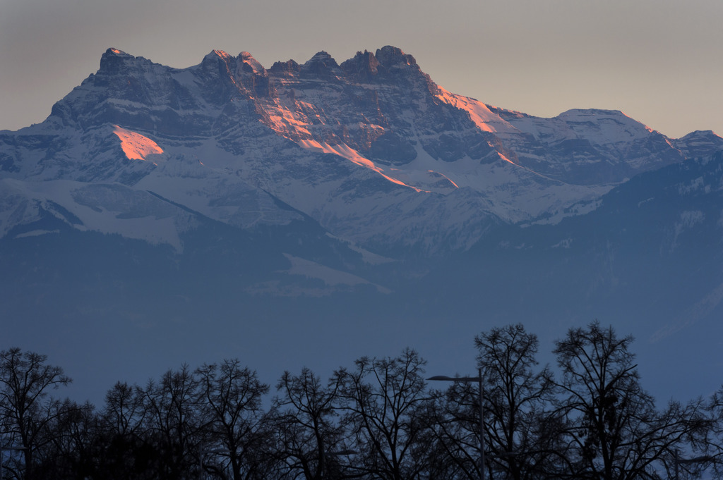 Les Dents du Midi ont traversé un hiver plus doux que la moyenne des 30 dernières années.