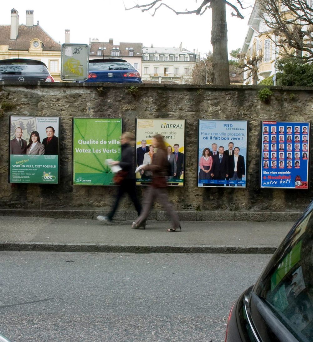 Campagne electorale pour les elections communales a Neuchatel

Neuchatel, le 2 avril 2008
Photo: David Marchon
