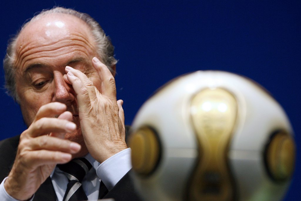 FILE - FIFA President Joseph S. Blatter talks to journalists during a press conference in Zurich, Wednesday, June 27, 2007. FIFA President Sepp Blatter said Tuesday June 2, 2015, that he will resign from his position amid corruption scandal.  (KEYSTONE/Alessandro Della Bella)