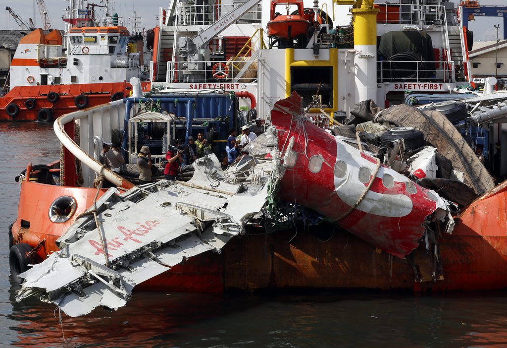 La carcasse de l'Airbus d'AirAsia a été repêché en mars 2015.