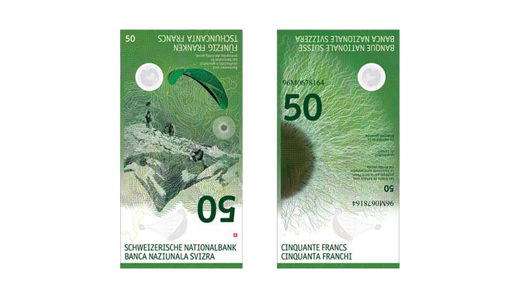 HANDOUT -  Die neue Schweizer 50-Franken Note der Schweizerischen Nationalbank. Nach langer Verzoegerung steht nun fest: Die neuen Schweizer Banknoten kommen ab naechstem Jahr in Umlauf. Die Schweizerische Nationalbank (SNB) wird im April 2016 mit der Emission der neuen Noten-Serie beginnen, wie die SNB am Freitag, 14. August 2015 bekannt gab (SCHWEIZERISCHE NATIONALBANK SNB) .*** NO SALES, DARF NUR MIT VOLLSTAENDIGER QUELLENANGABE VERWENDET WERDEN; BESTE QUALITY AVAILABLE ***