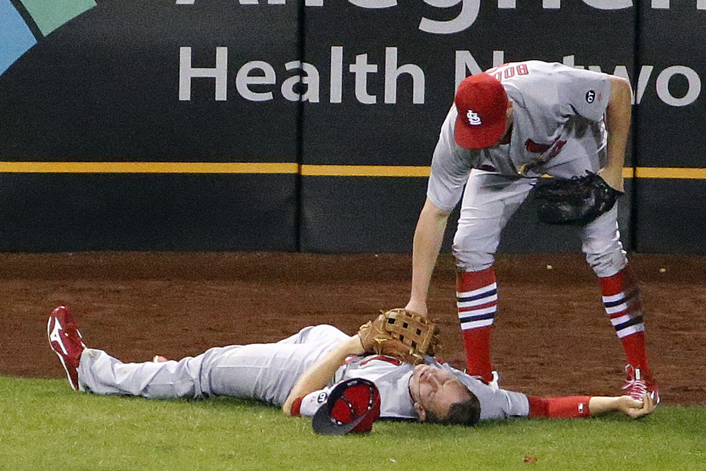 La collision a laissé Stephen Piscotty sans connaissance.