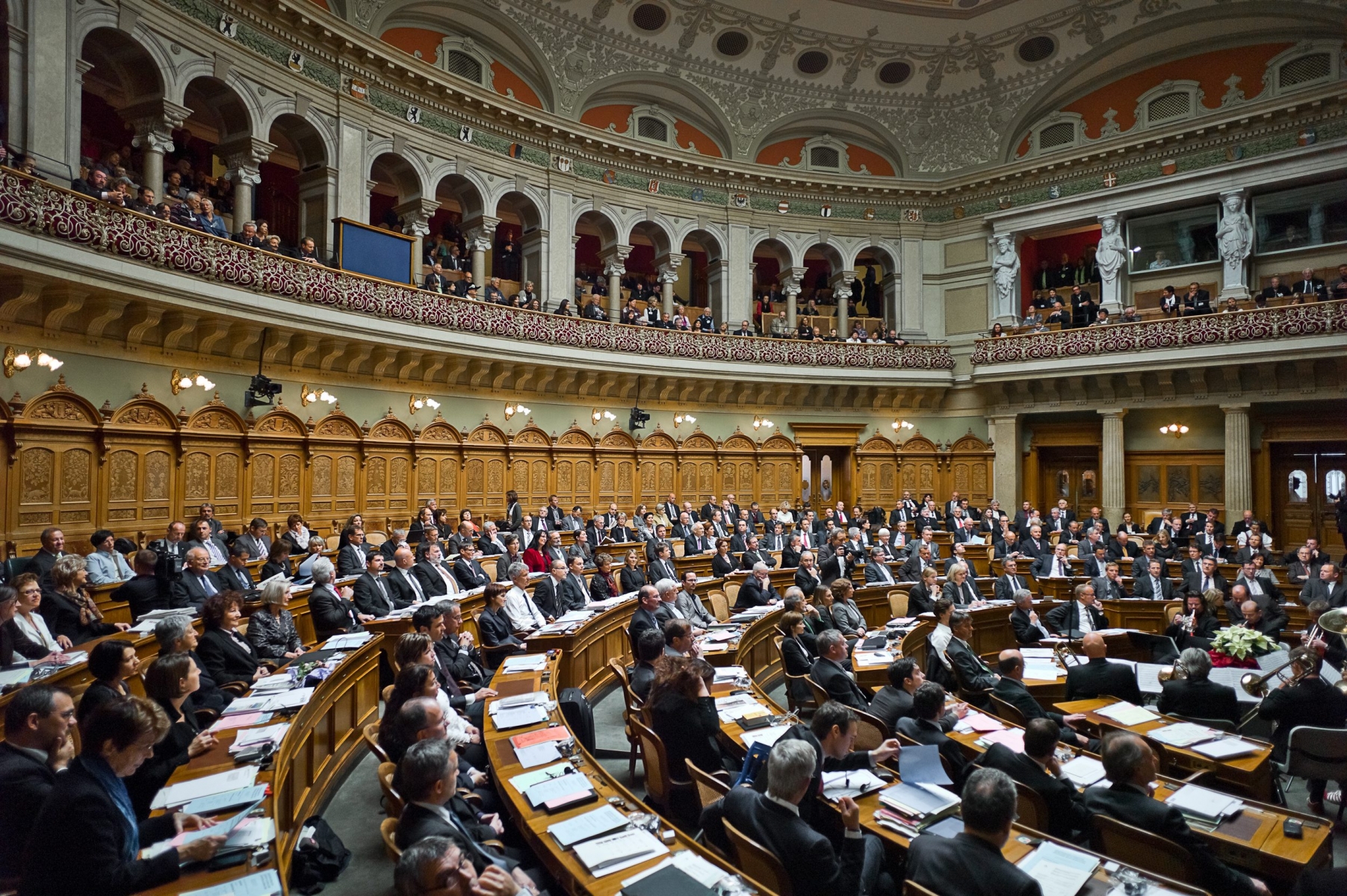Une séance du Conseil national.  Photo: Guillaume Perret