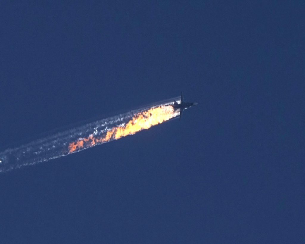 L'avion Su-24 qui a été abattu mardi par la Turquie s'est écrasé dans l'extrême nord-ouest du territoire syrien.