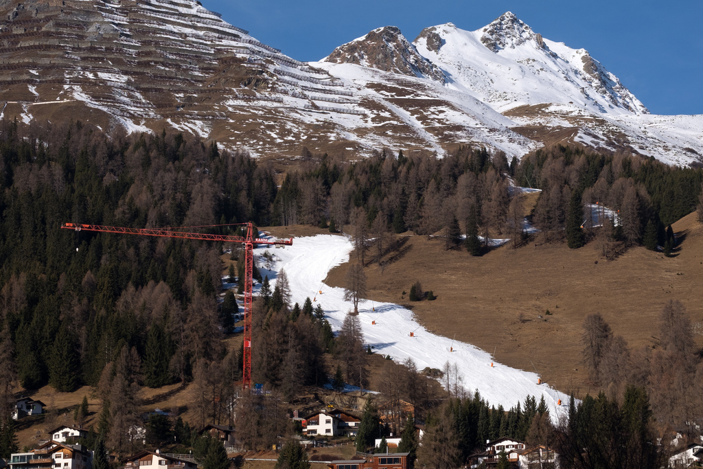 Une piste de Davos Dorf, à Davos, photographiée le 19 décembre dernier.