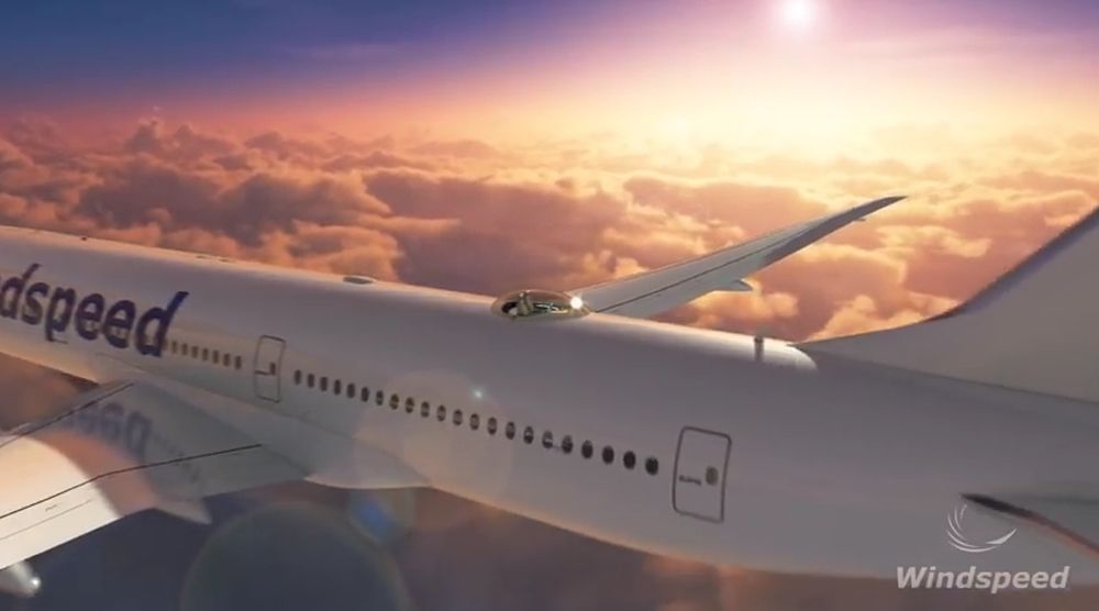 La coupole permet aux passagers de voler avec la sensation de toucher le ciel.