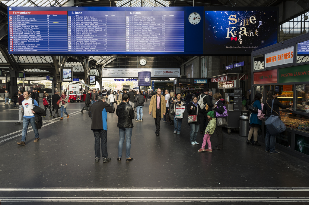 La gare de Zurich a été particulièrement touchée par les dérangements ce lundi.