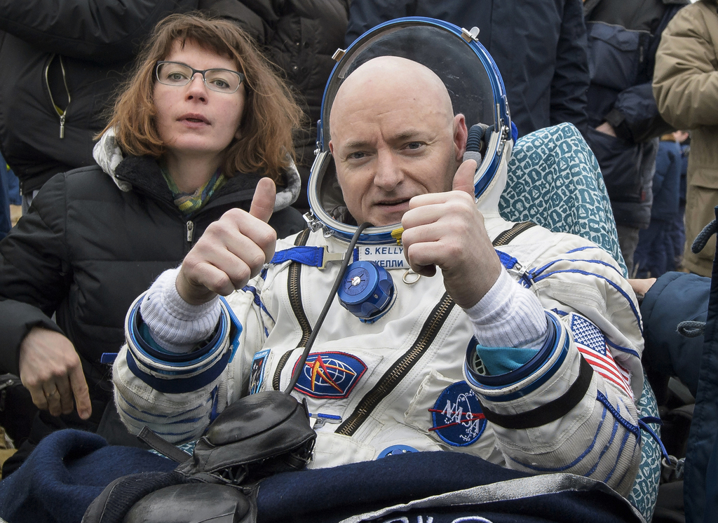 Scott Kelly détient le record pour un Américain du temps passé dans l'espace avec quatre séjours qui totalisent 520 jours. (archive)