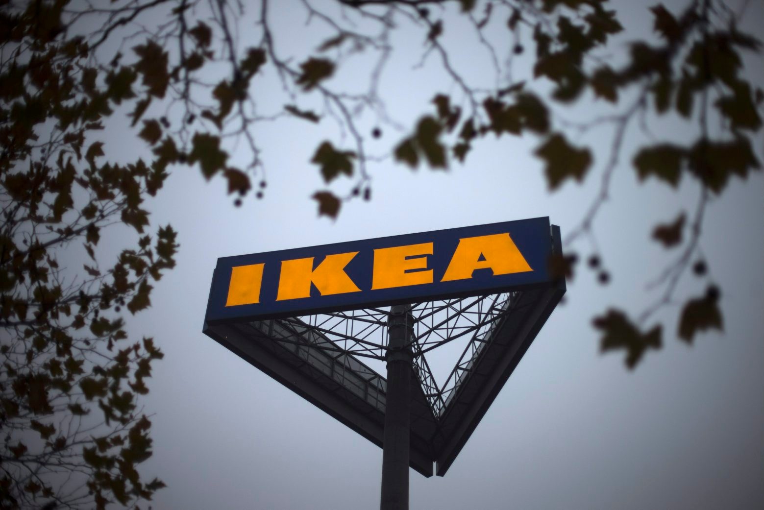 FILE - In this Nov. 16, 2012 file photo, a sign bearing the Ikea logo is seen outside a store in Berlin. The Czech veterinary authority said Monday, Feb. 25, 2013 it detected horse meat in meat balls labeled as beef and pork imported to the country by Sweden's furniture retailer giant Ikea. The State Veterinary Administration says the one-kilogram packs of the frozen meat balls were made in Sweden to be sold in Ikea's furniture stores that also offer typical Swedish food. (AP Photo/Markus Schreiber, File) Czech Republic Europe Horse Meat
