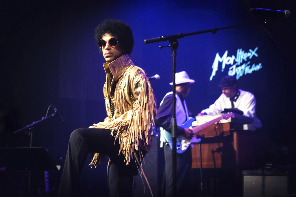 Prince, lors de sa dernière venue en Suisse, au Montreux Jazz Festival 2013.