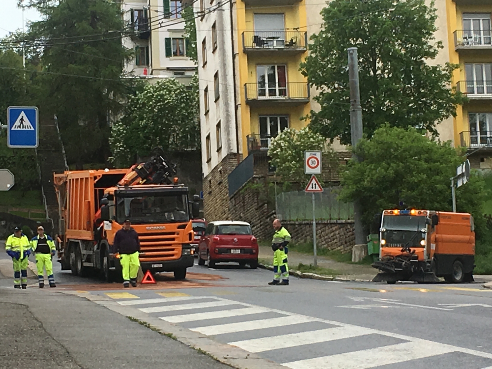 L'incident s'est produit ce mardi à l'intersection de la rue du Nord et de la Combe-Grieurin à La Chaux-de-Fonds.