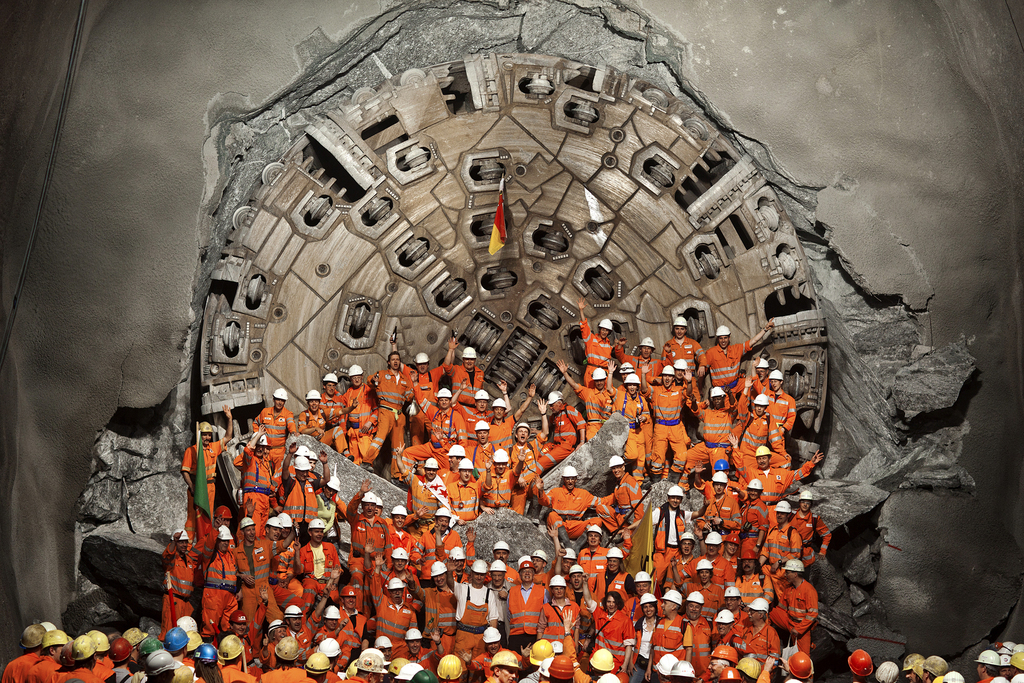 A minuit aura lieu la remise officielle du tunnel de base du Gothard. (Archive)