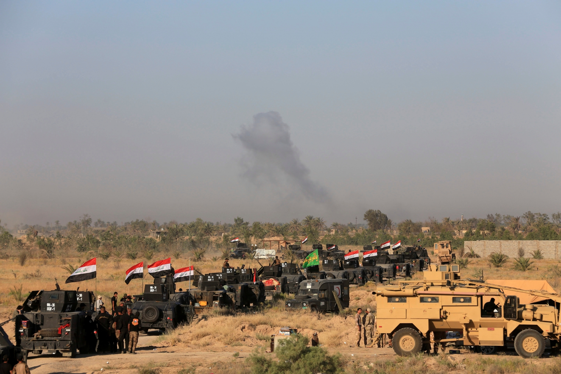 Iraqi military forces prepare for an offensive into Fallujah to retake the city from Islamic State militants in Iraq, Monday, May 30, 2016. An Iraqi special forces commander says they have started pushing into Fallujah as part of the ongoing operation to oust Islamic State militants from this city west of Baghdad. (AP Photo/Khalid Mohammed) APTOPIX Mideast Iraq Islamic State