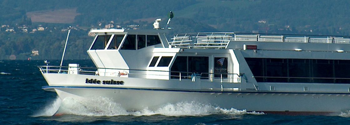 Le bateau "Idée Suisse" voguera deux fois par jour entre Yverdon-les-Bains et Estavayer-le-Lac.