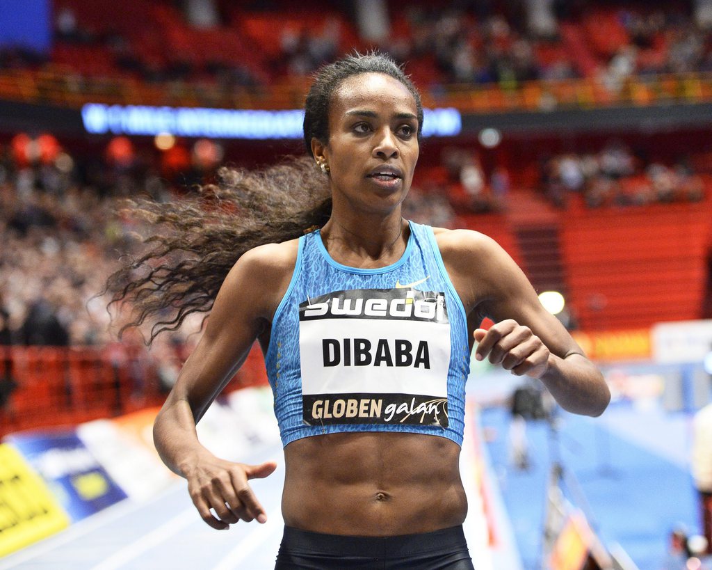 Genzebe Dibaba, détentrice du record du monde du 1500 m (3'50''07) et athlète IAAF de l'année 2015. Son entraîneur vient d'être arrêté.