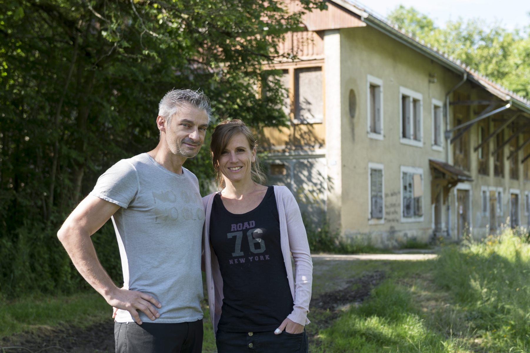 Portrait des nouveaux proprietaires de la ferme des Arretes. 

La Chaux-de-Fonds, le 29.06.2016

Photo : Lucas Vuitel