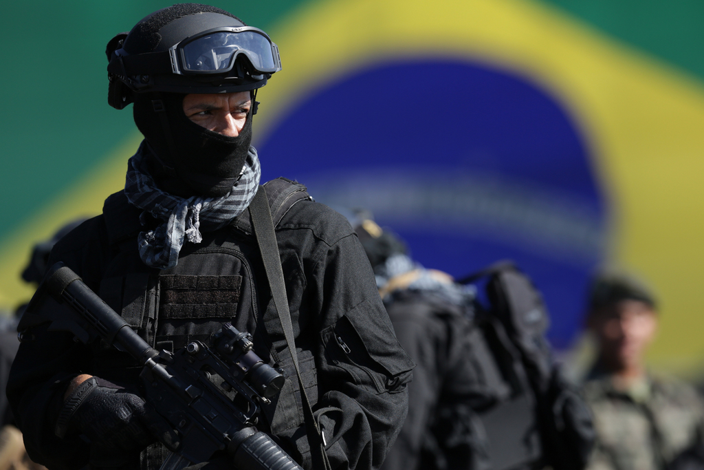La police brésilienne est sur les dents pour assurer la sécurité des Jeux.