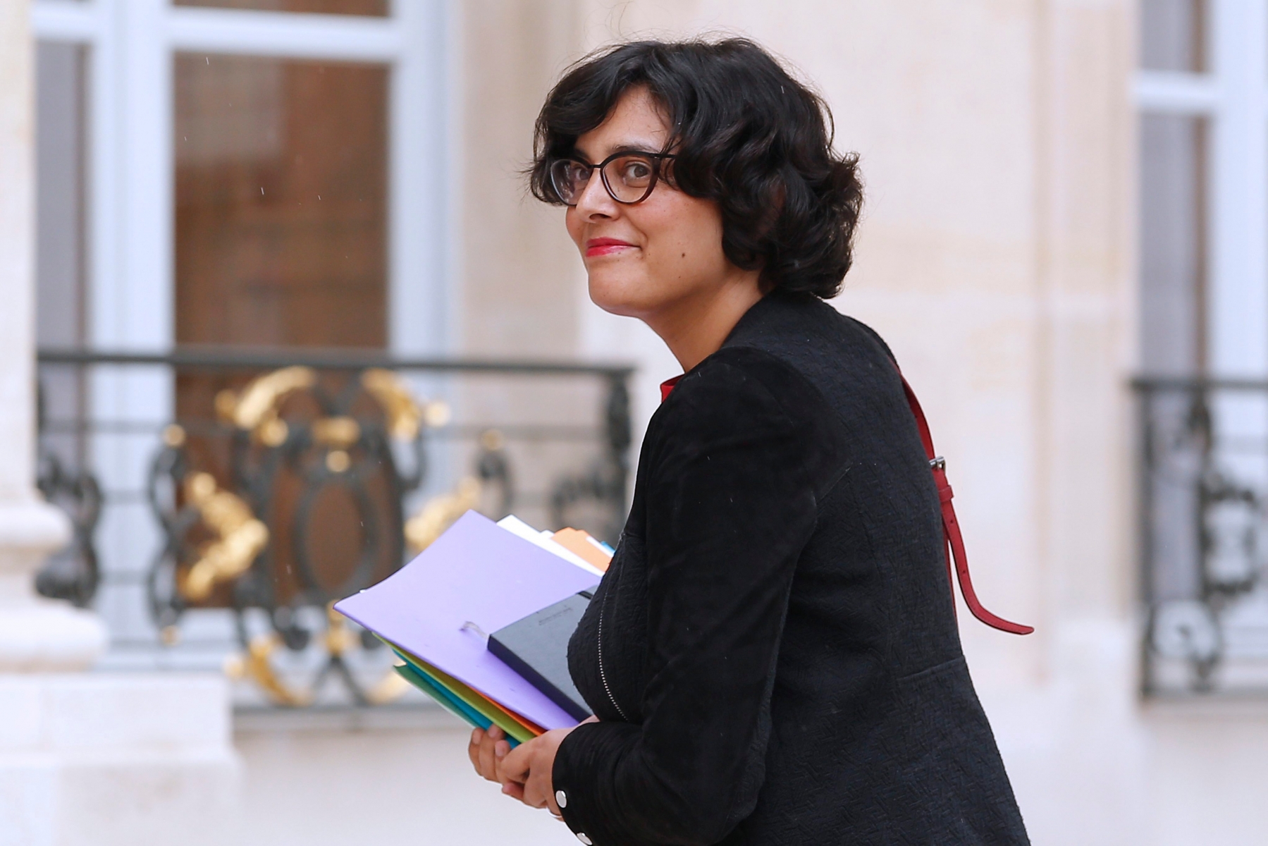 epa05297805 French Labour Minister Myriam el Khomri arrives at the Elysee Palace to attend an extraordinary Cabinet Meeting in Paris, France, 10 May 2016. The French Council of Ministers has authorized the French Prime Minister Manuel Valls to use the 49.3 article of the French constitution to pass the controversial labor reform law at Parliament. Article 49.3 of the French constitution authorizes the government to pass a bill without putting it for a vote at the French Parliament afterwards and it engages the responsibility of the government if ever the 49.3 is censored and forced to be voted and denied.  EPA/YOAN VALAT FRANCE LABOR