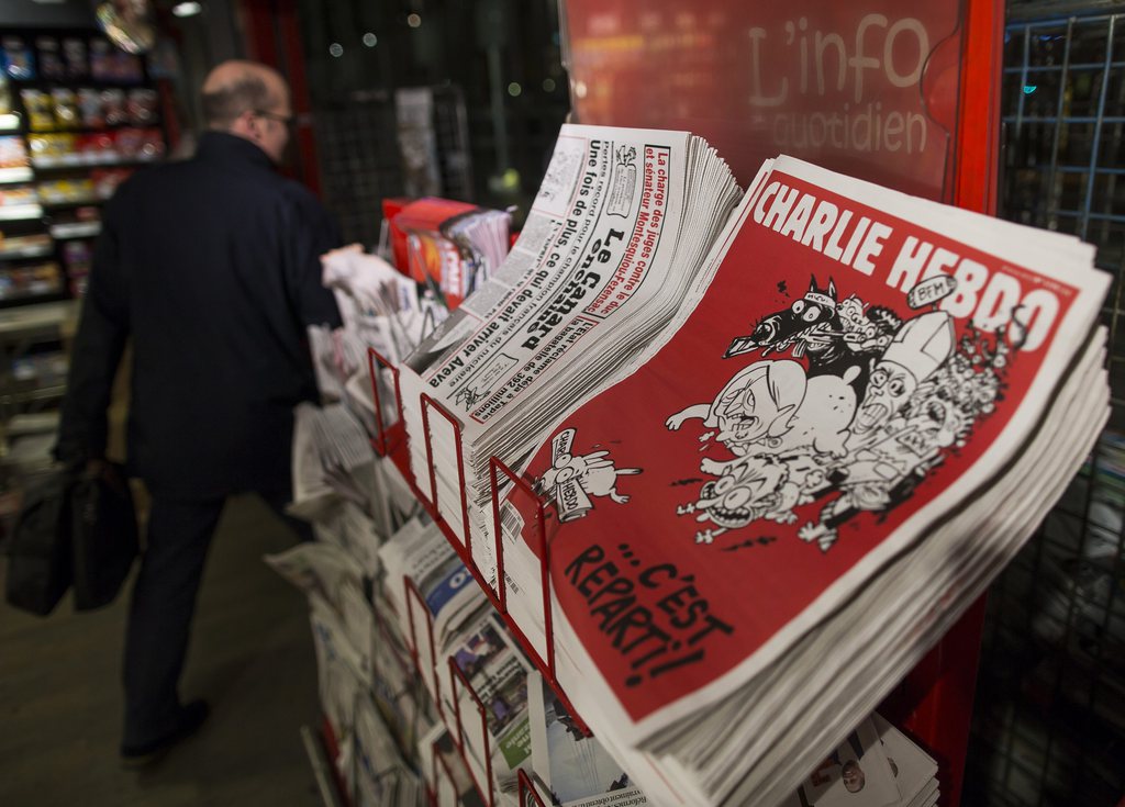 La rédaction de Charlie Hebdo a reçu une soixantaine de messages menaçants.