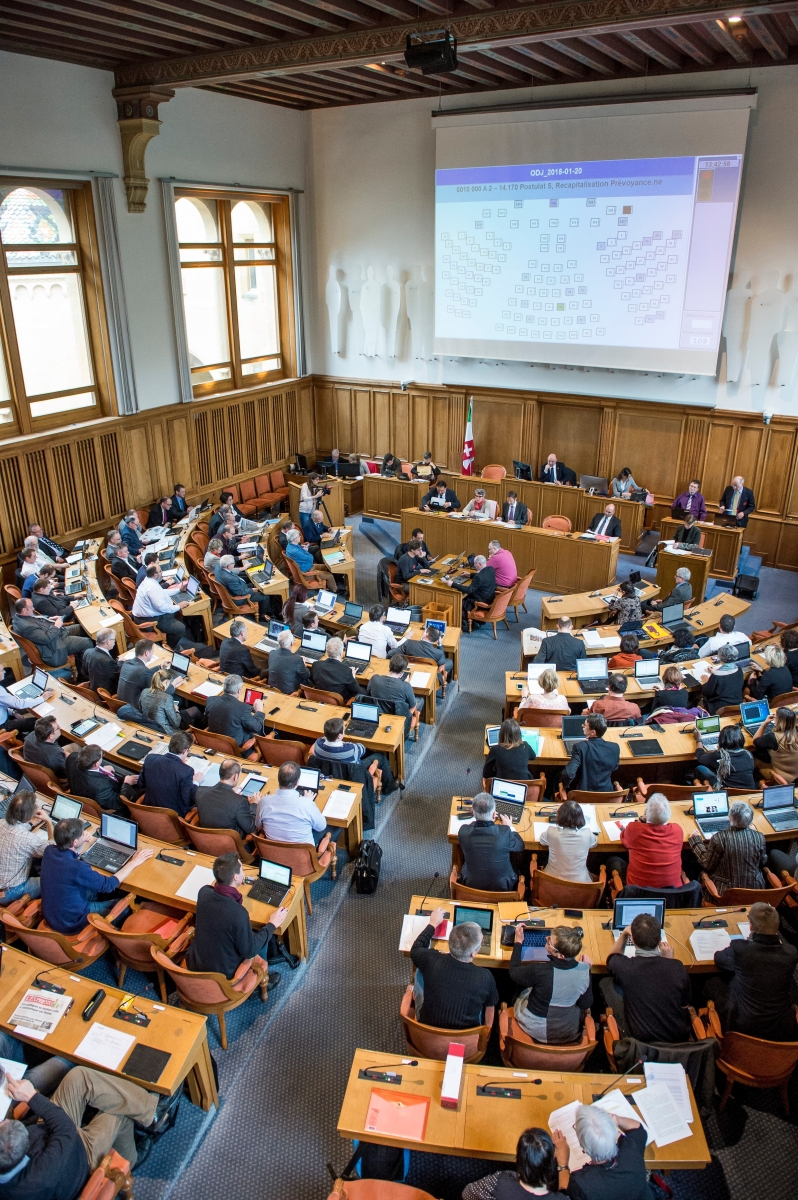 Premiere session du Grand Conseil neuchatelois 2015.





Neuchatel, le 20.01.15, Photo : Lucas Vuitel NEUCHATEL