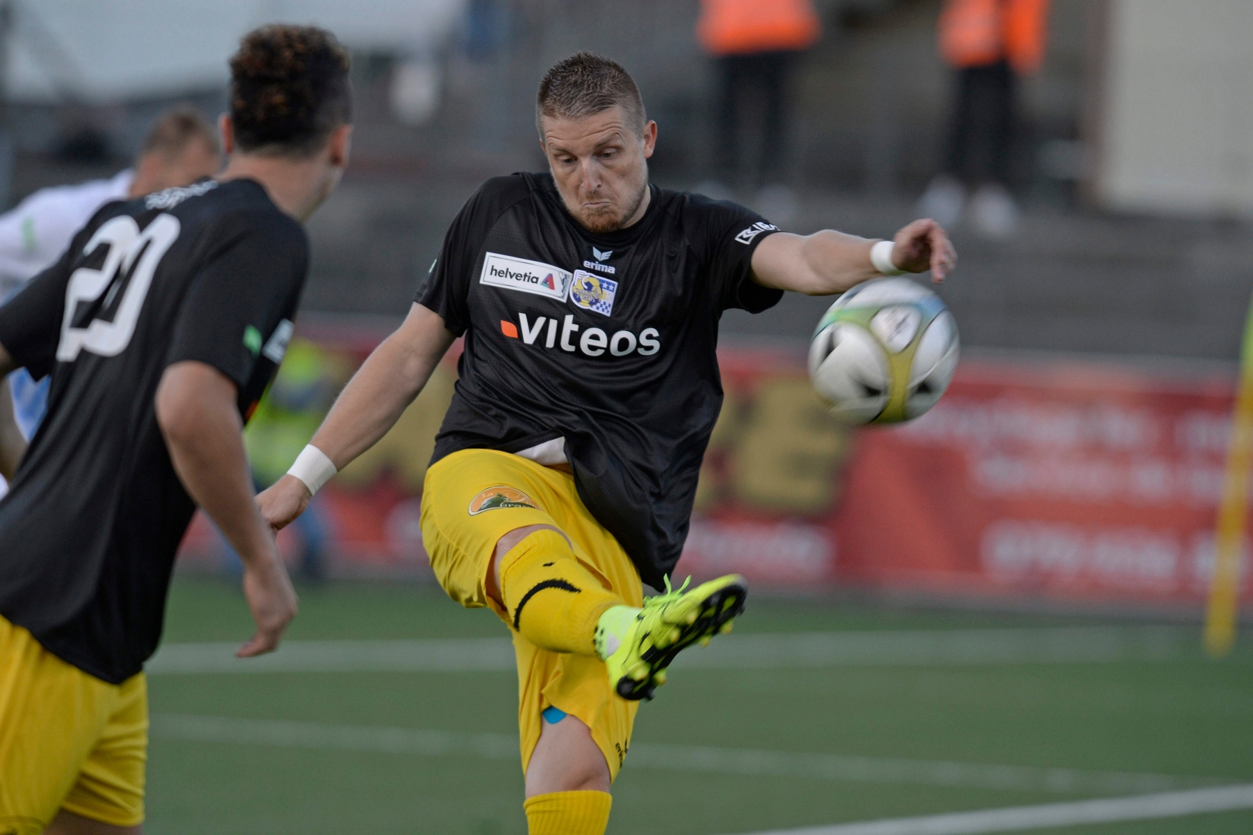 Julien Pretot (auteur du 1-0) et le FCC ont battu YF Juventus 3-0.