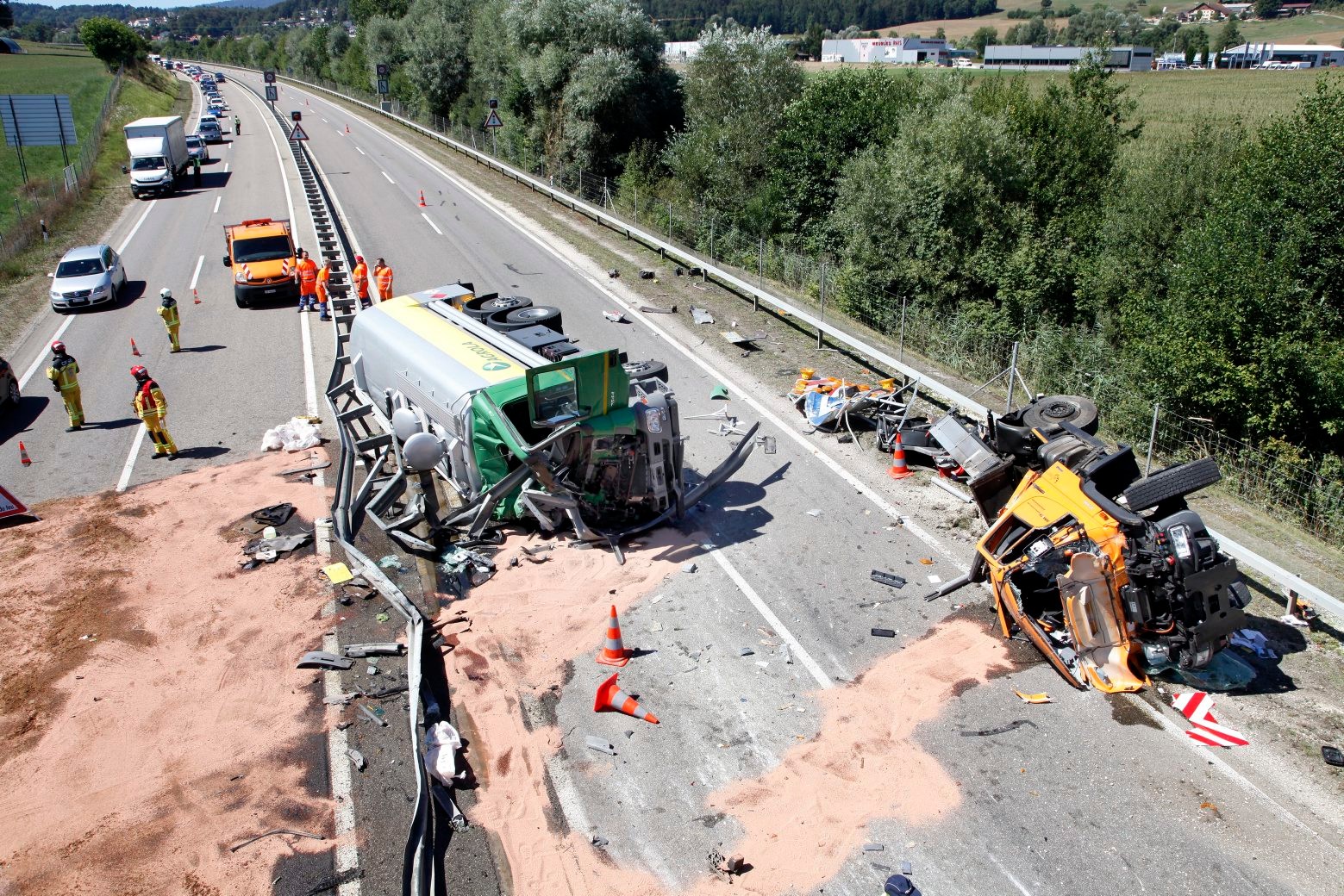 Accident autoroute A 16 entre Delémont et Develier  24 août 2016 Danièle Ludwig Bist