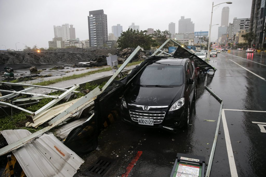 Le typhon Meranti ravage tout sur son passage.