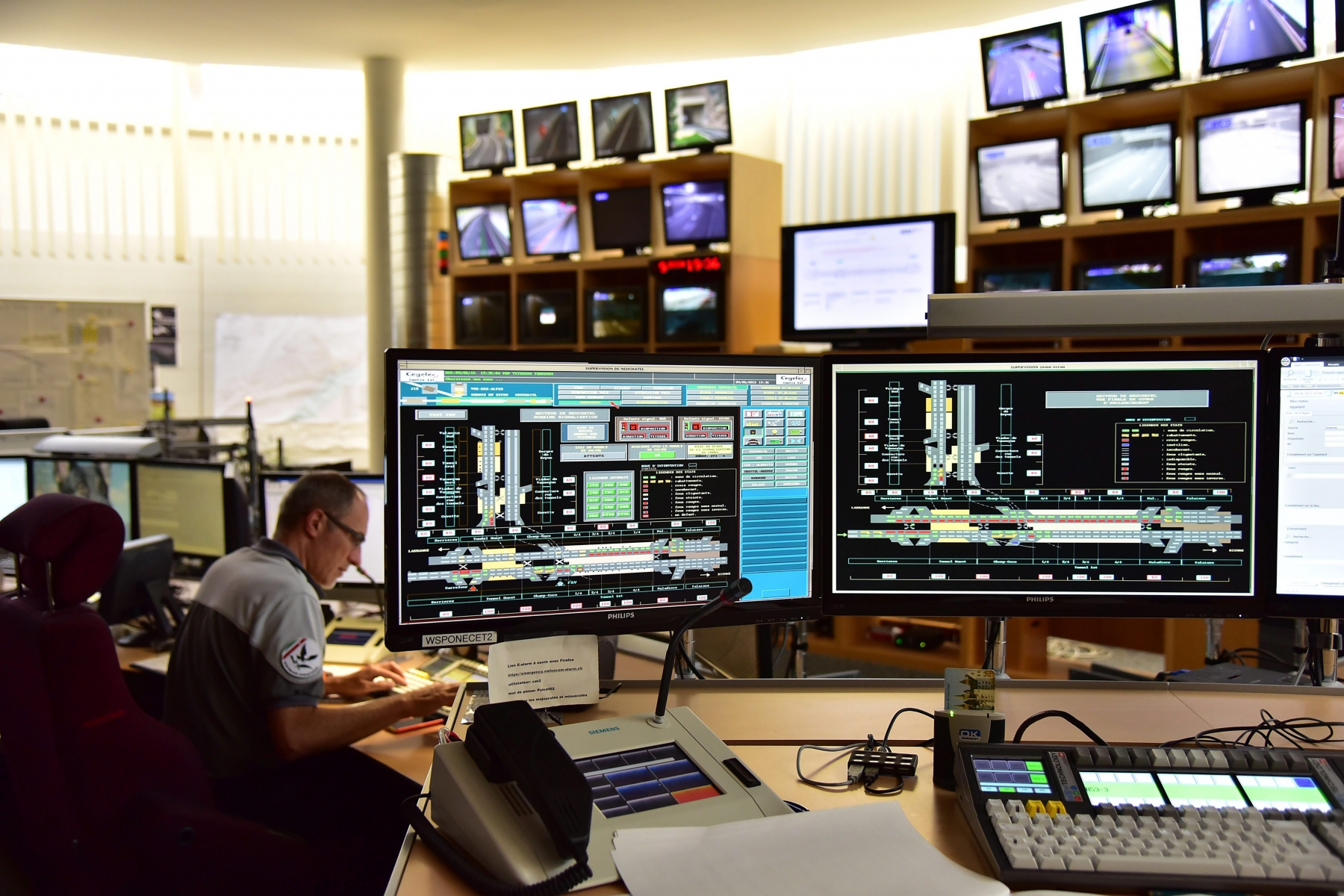 La centrale d'appels de la Police neuchâteloise.