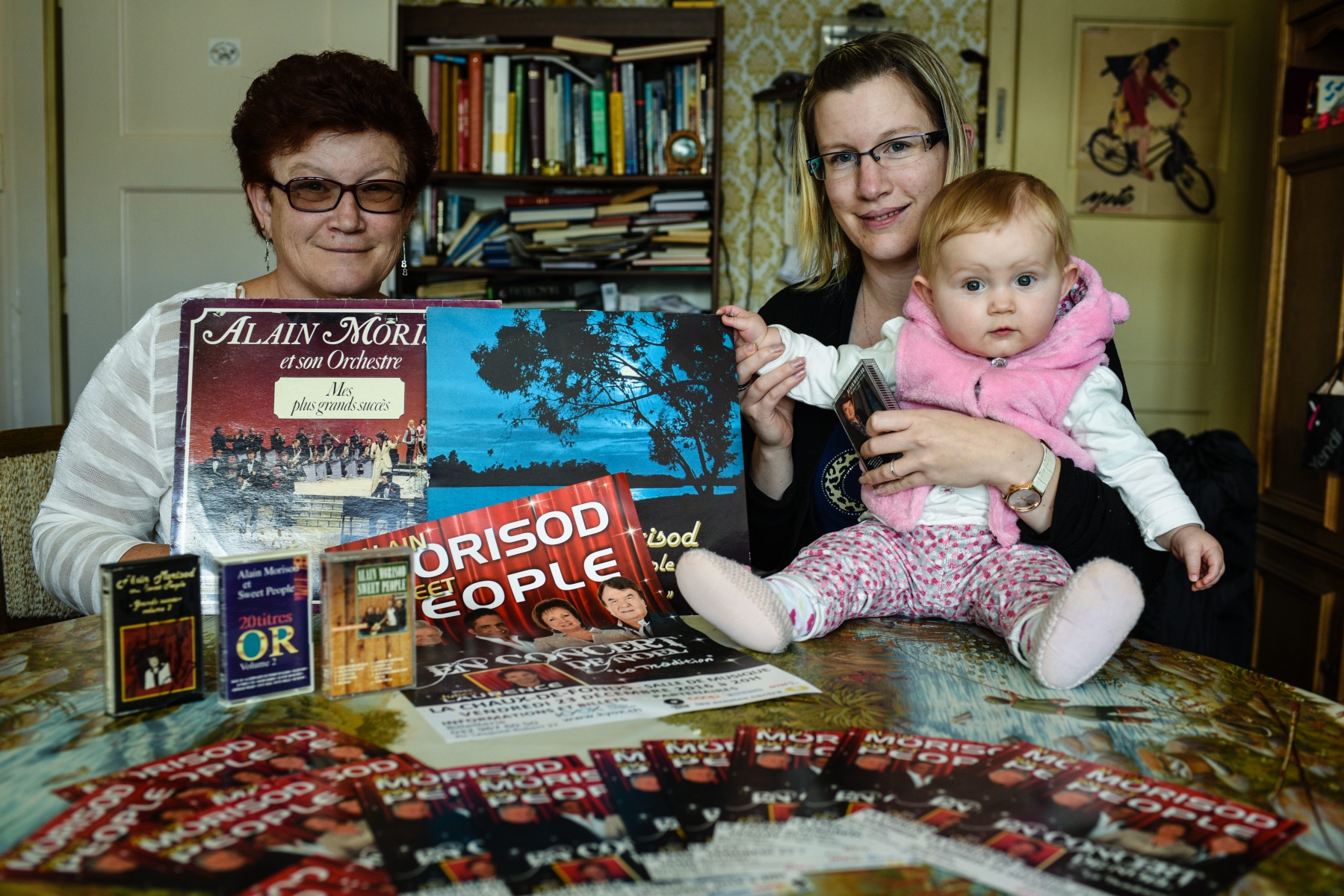 Trois générations de fans: Yvette Hirschy, Anne-Laure Marchand et la petite Naomi, 10 mois. 