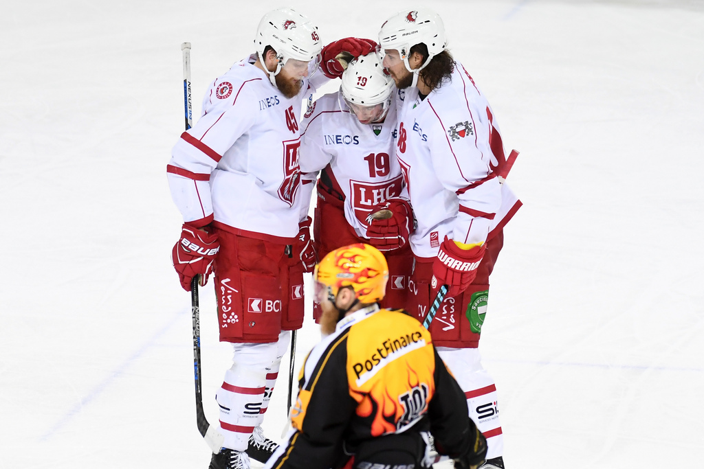 Jonas Junland, Gaetan Augsburger, et Sven Ryser et leurs coéquipiers ont battu Lugano jeudi soir.