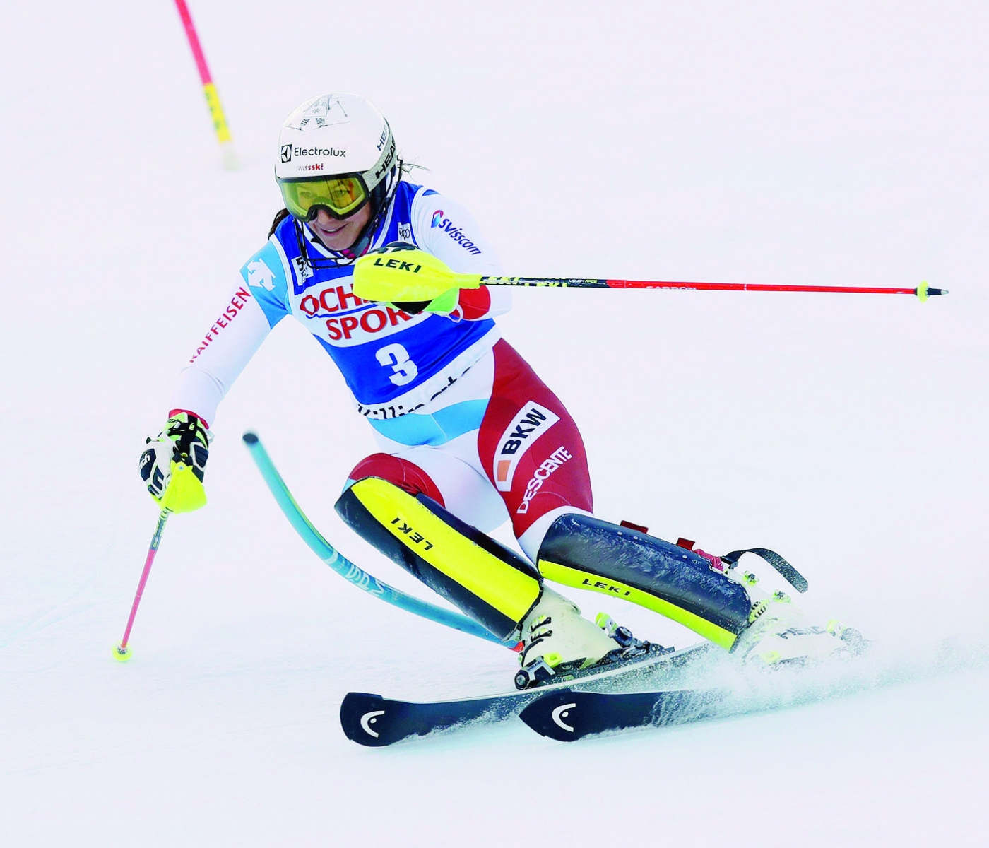 Wendy Holdener, of Switzerland, competes during her first run in the women's FIS Alpine Skiing World Cup slalom race, Sunday, Nov. 27, 2016, in Killington, Vt. (AP Photo/Charles Krupa) US Alpine World Cup Skiing