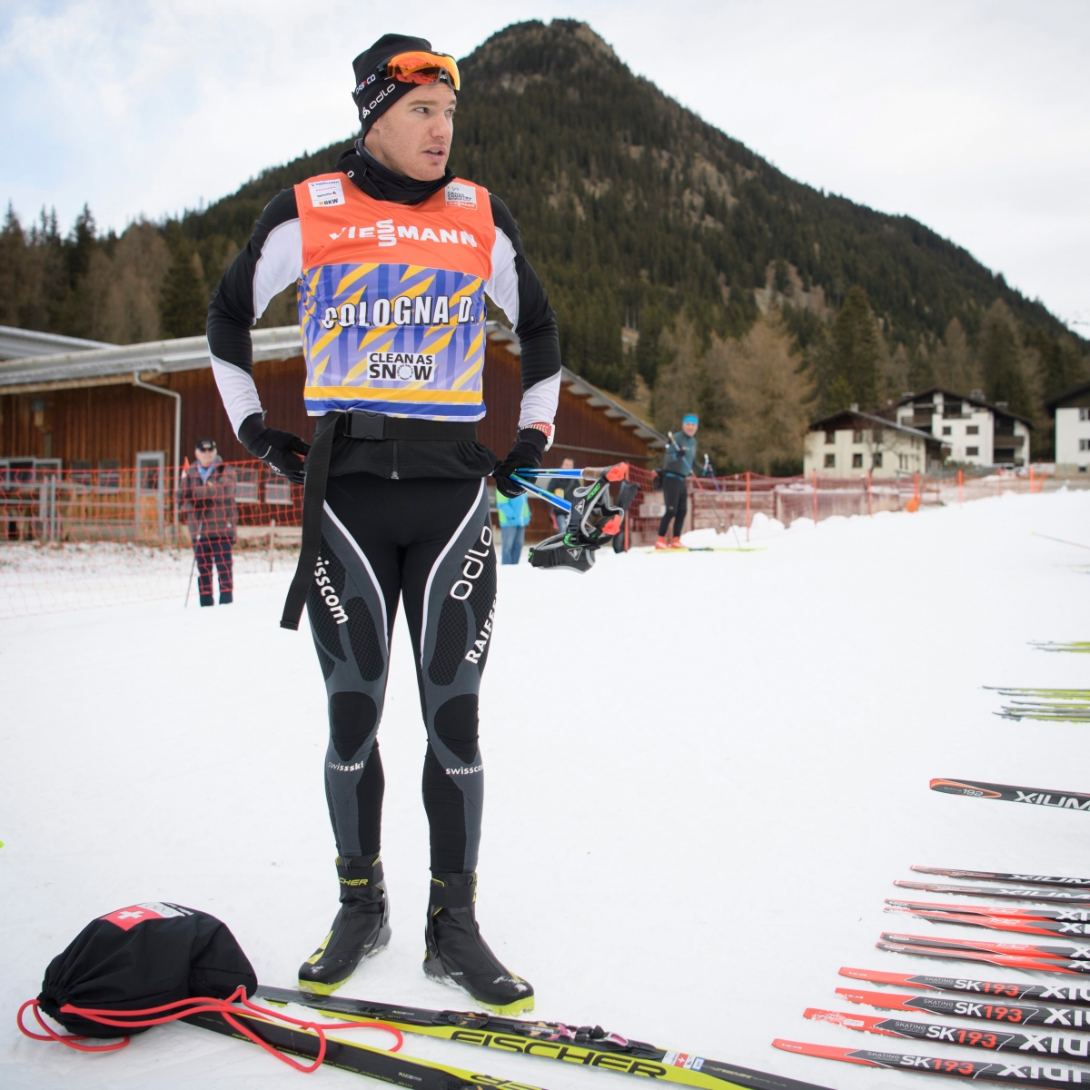 Der Schweizer Langlaeufer Dario Cologna, aufgenommen im Training vor der Austragung der "Davos Nordic"-Rennen vom kommenden Wochenende, am Freitag, 9. Dezember 2016, in Davos. (KEYSTONE/Gian Ehrenzeller) LANGLAUF WELTCUP 2016/2017 DAVOS