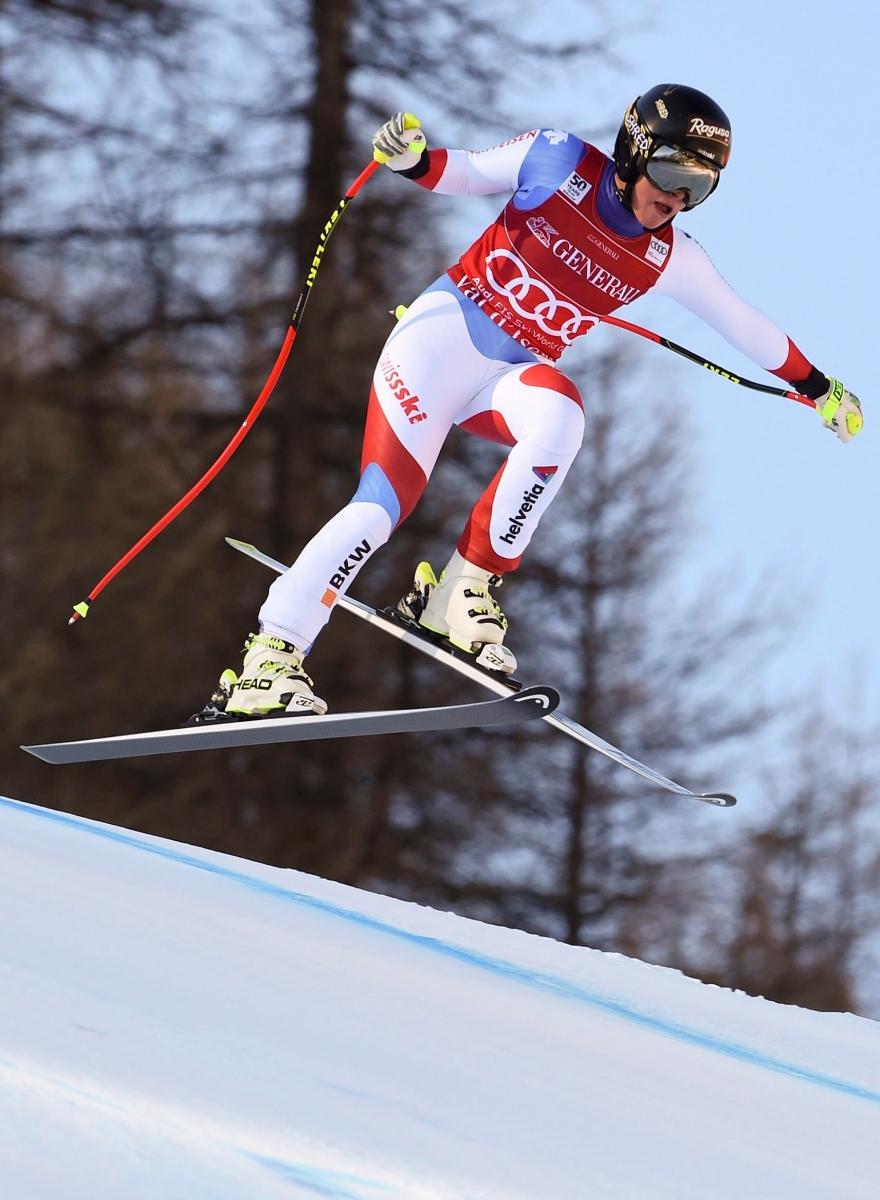 Switzerland's Lara Gut competes during an alpine ski, women's World Cup super-G, in Val d'Isere, France, Sunday, Dec. 18, 2016. (AP Photo/Marco Tacca) France Alpine Skiing World Cup