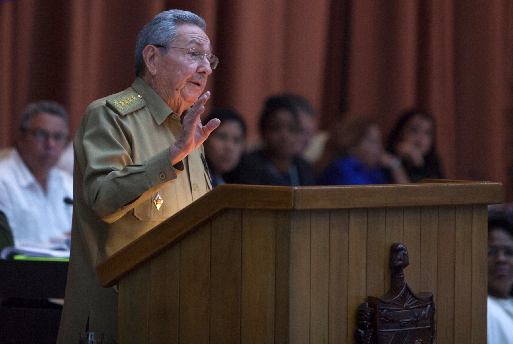 Cuba's President Raul Castro addresses the National Assembly in Havana, Cuba, Tuesday, Dec. 27, 2016. (Ladyrene Perez, Cubadebate via AP) Cuba Parliament