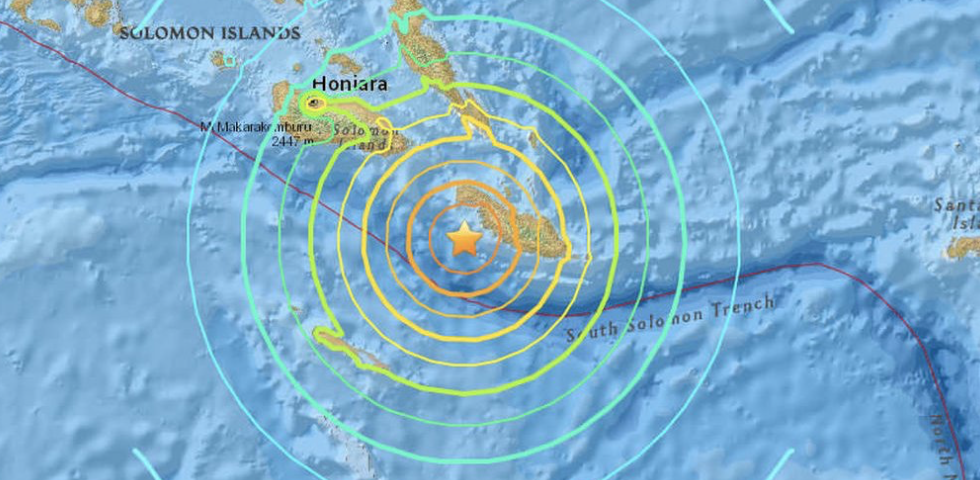 Le séisme a eu lieu à 10h04 heure locale vendredi à une profondeur de 33 kilomètres, à environ 70 kilomètres à l'ouest de la ville de Kirakira.