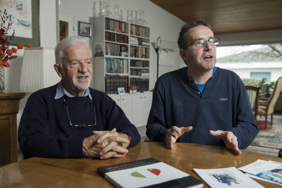 Jacques et Philippe Rognon, un père battant et un fils, frappé par la myopathie de Becker, moteurs, locomotives du Téléthon suisse. 