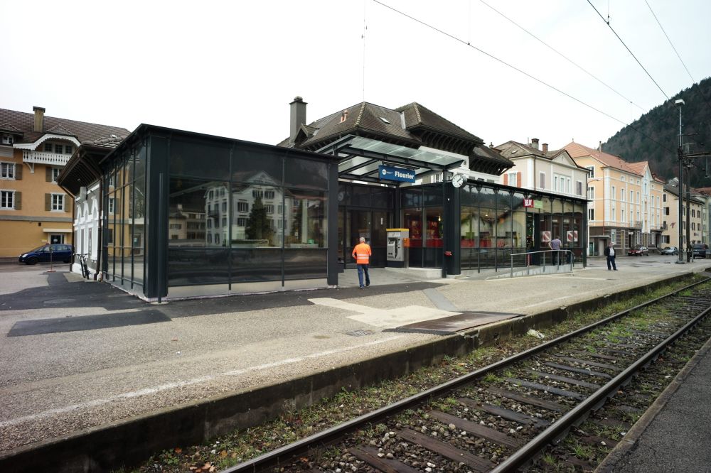 La gare de Fleurier.