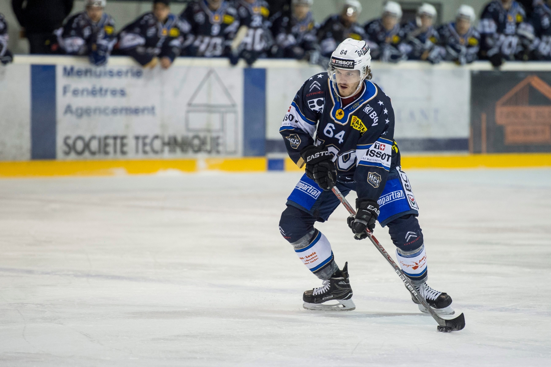 Hockey sur glace. HCC - GCK Lions
Daniel Eigenmann (64)

La Chaux-de-Fonds, le 08.10.2016
Photo : Lucas Vuitel HOCKEY SUR GLACE