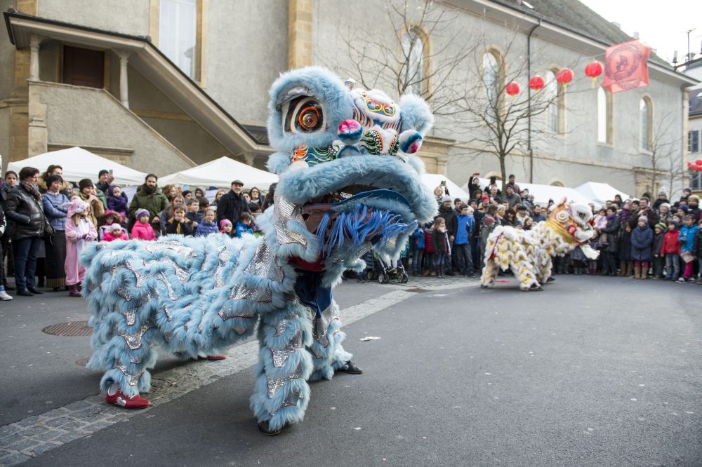 Les spectateurs pourront assister à deux reprises à la danse du lion (ici en 2016 )ce samedi à Neuchâtel.