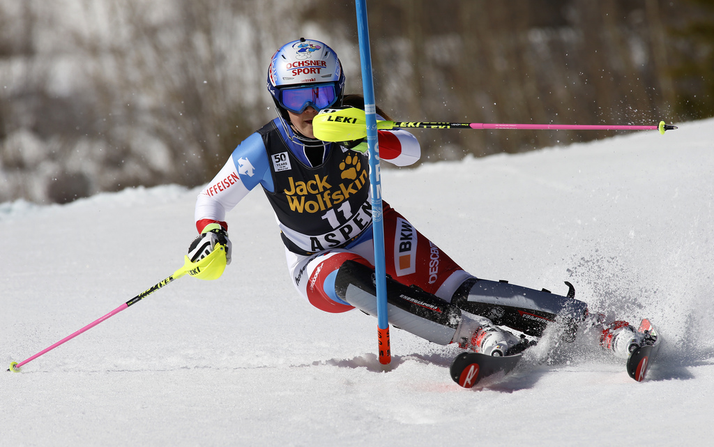 La Valaisanne Mélanie Meillard termine au 5e rang du slalom d'Aspen.