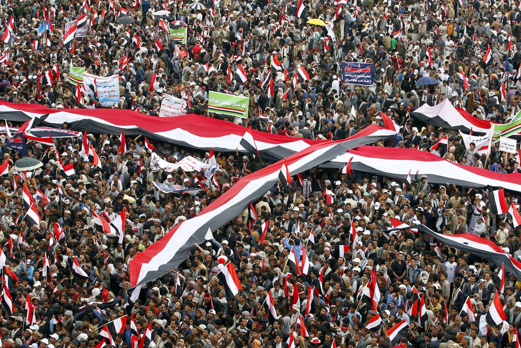 Les rebelles qui contrôlent Sanaa ont organisé une manifestation géante dans la capitale.