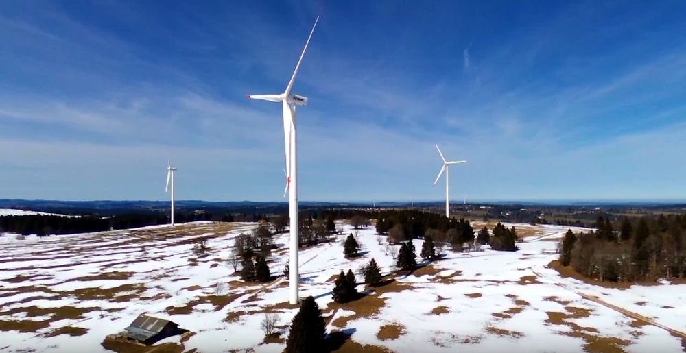 Les éoliennes sont une des énergies renouvelables soutenues par la Stratégie énergétique 2050.