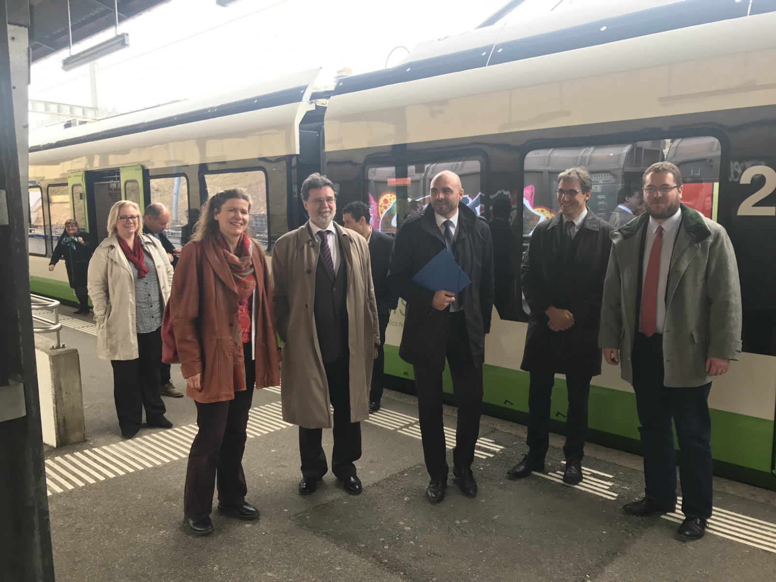 Au programme notamment, rencontre avec le chef du Département du développement territorial et de l'environnement, Laurent Favre (au centre).