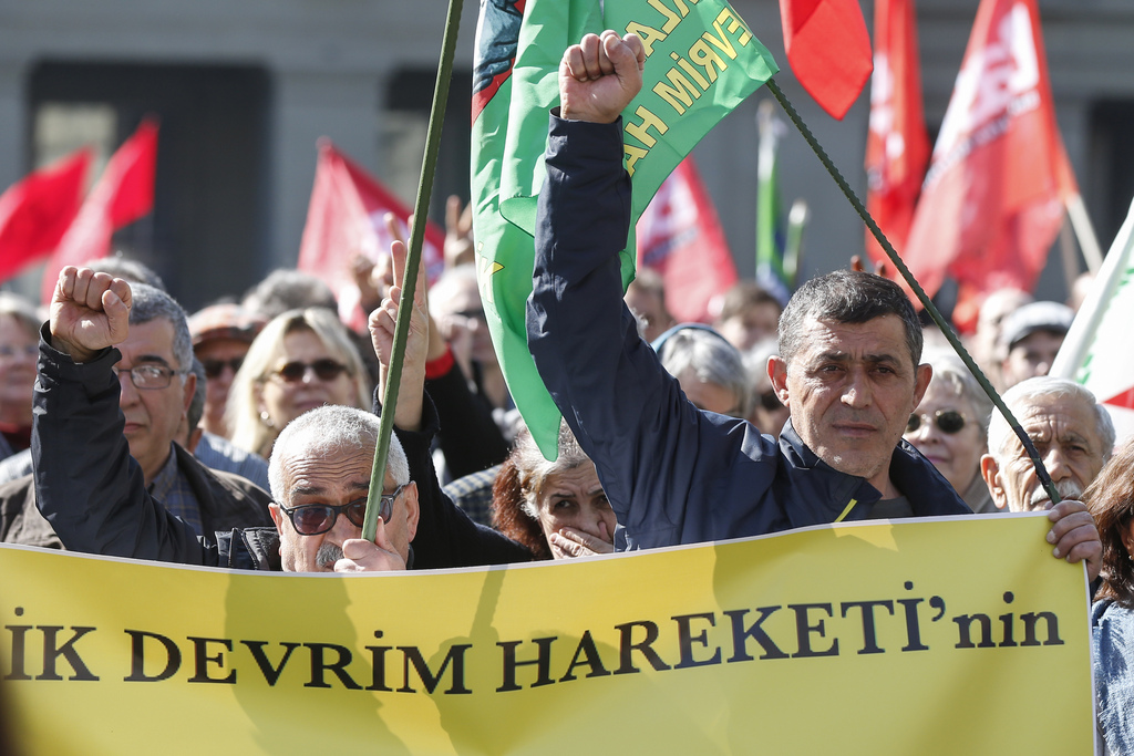 Manifestation contre le président turc Recep Tayyip Erdogan, samedi 25 mars 2017 à Berne.