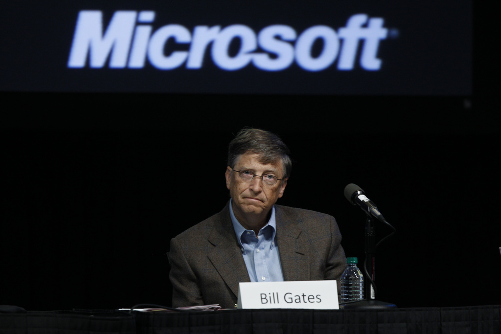 Microsoft Corp. Chairman Bill Gates listens during the company's annual shareholders meeting, Tuesday, Nov. 15, 2011, in Bellevue, Wash. (AP Photo/Ted S. Warren)