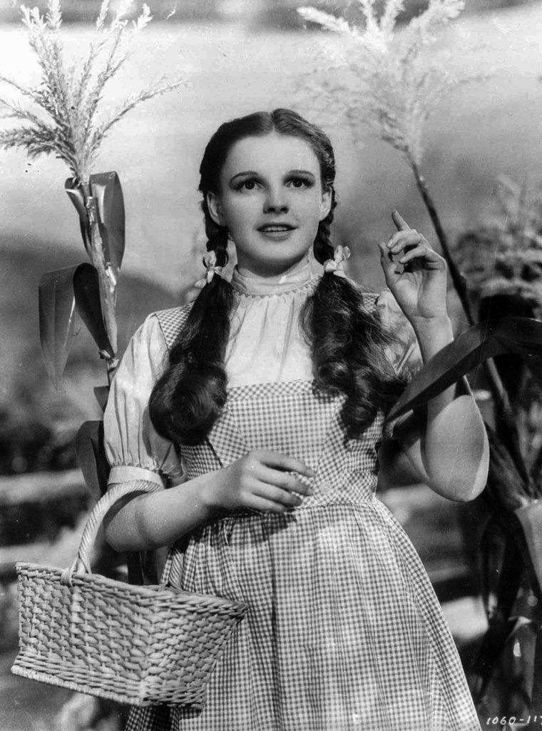 FILE - In this 1939 file photo originally released by Warner Bros., Judy Garland portrays Dorothy in a scene from "The Wizard of Oz."   (AP Photo/Warner Bros., file)