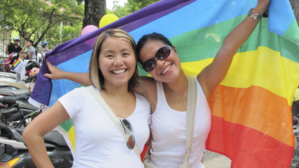 François Hollande souhaite que l'homosexualité soit une liberté partout dans le monde. Ici lors d'un Gay Pride au Vietnam.